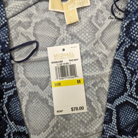 Michael Kors Long Sleeve Snake Print Top Size M - Picture 4 of 7